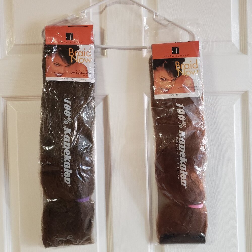 Sensationnel Braid Now Jumbo 100% Kanekalon Fiber Set of 2 Colors 30 and M27/1B